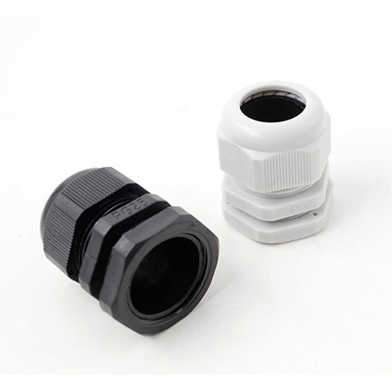 PG7 PG9 PG11 PG13.5 PG16 PG19 Cable Glands PP Plastic Cable Gland Waterproof White Or Black Color
