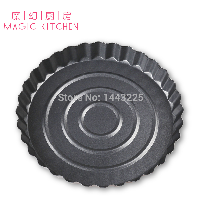Non-Stick Carbon Steel Flan/Tart Pan 11-Inch Baking Inserts Safe Kitchen Non-Stick Baking Pan non-stick baking tray
