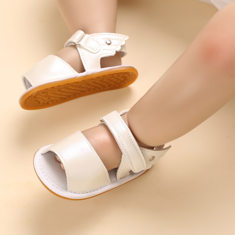 Sandalo estivo per bambini tinta unita suola in gomma morbida antiscivolo 0-18 mesi scarpe da giardino per bambini scarpe per neonati