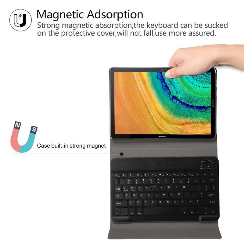 Wireless Keyboard Case Voor Huawei Matepad Pro 10.8 Tablet Bluetooth Leather Case Voor Huawei Matepad Pro 10.8 Inch + film + Pen