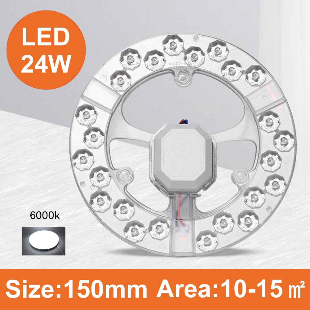 Led-panellampe taklampe led-panel dimbar 24 w 36 w 48 w 96 w 120 w 220v led-panel rund modul: Blå