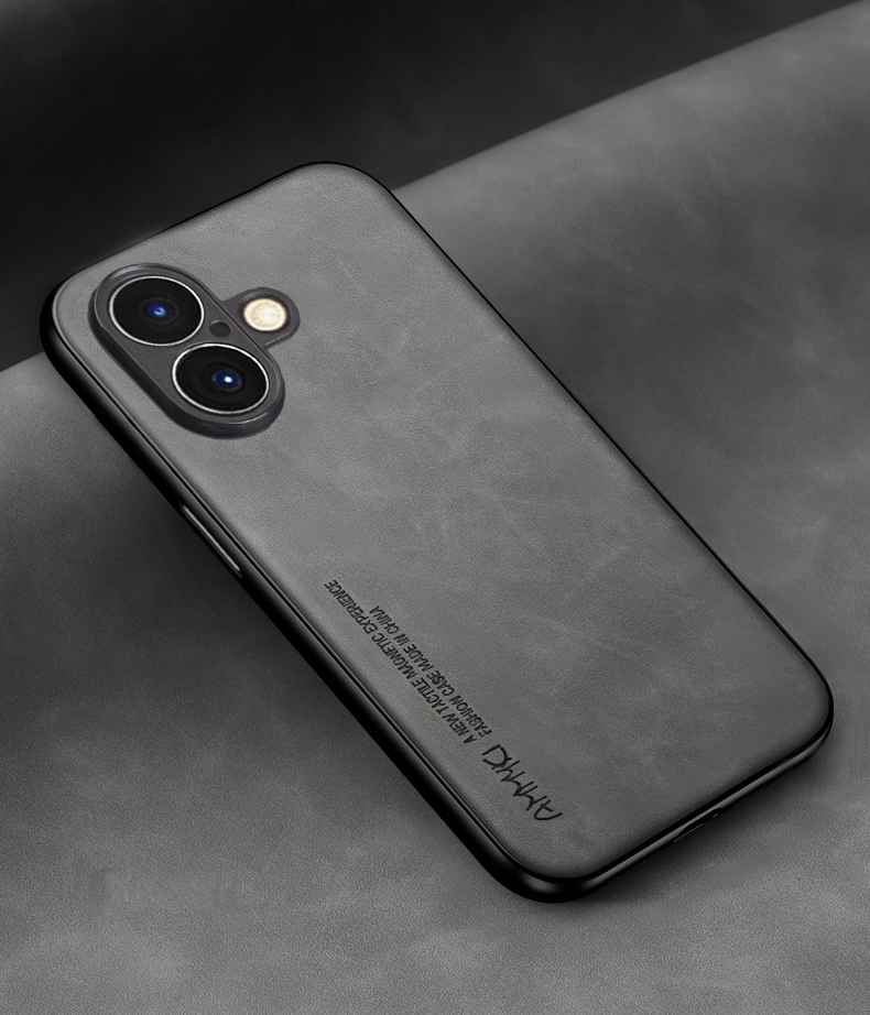 Eenvoudig patroon Zachte lederen hoes voor Apple Iphone 17 Pro Max TPU Siliconen bumperhoes voor Apple Iphone 17 Air Case: Katoenen stof / zwart