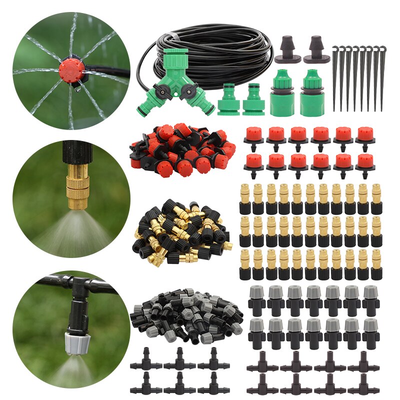 Fast 5M-50M Irrigation System Automatic Watering Garden Micro Drip Watering Kits With Adjustable Drippers