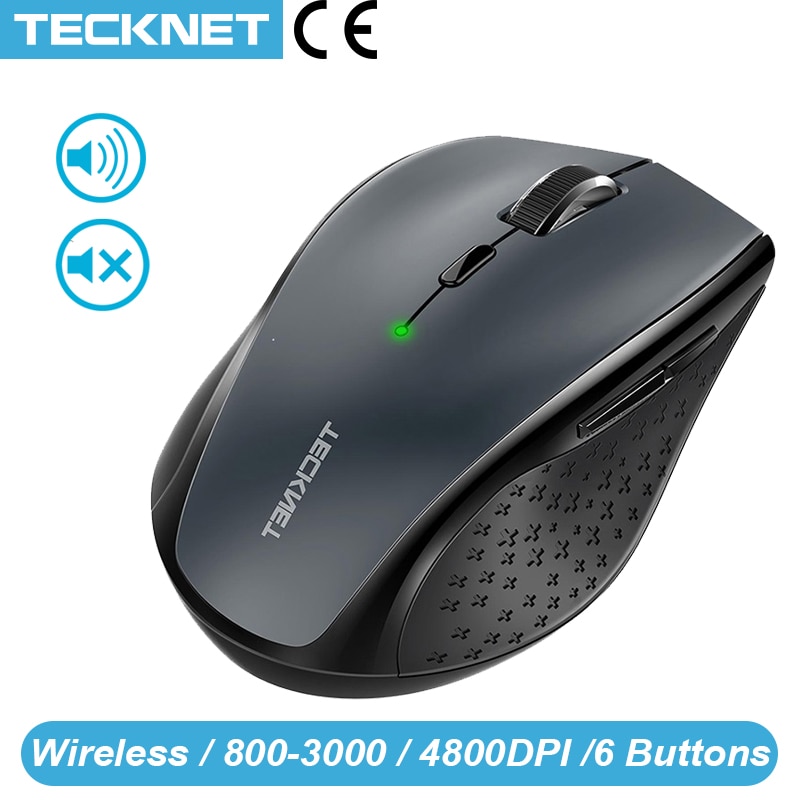 Tecknet Draadloze Muis M002 2.4Ghz Optische Draadloze Muis Usb Nano Ontvanger Voor Notebook Pc Laptop Computer 4800Dpi 6 niveaus