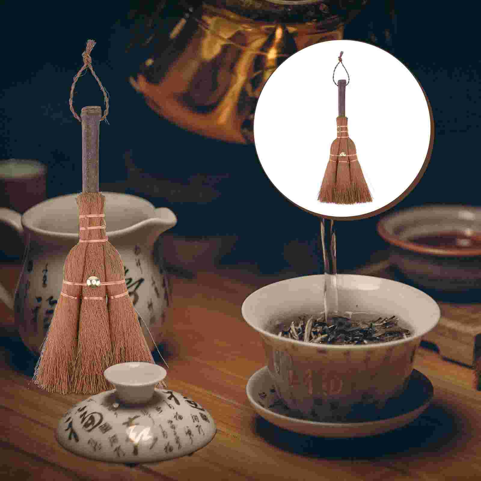 1Pc Classic Palm Broom Natural Household Sweeping Accessory Desktop Cleaner: 24x8cm