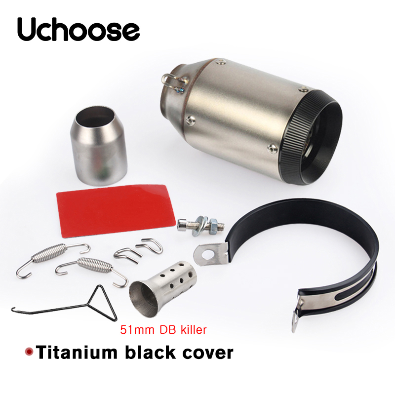 Tubo de escape para motocicleta, silenciador de fibra de carbono para Moto, silenciador Austin Universal para IKASAWAK AHAMAY 51MM innovador: Verde