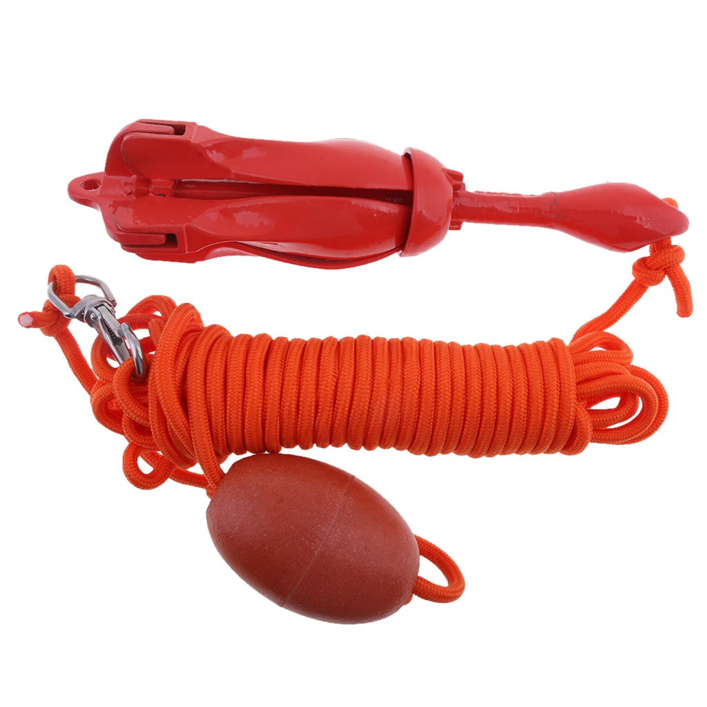 Stainless Steel 1.5kg/3.3lbs Folding Anchor Buoy Kit for Small Boat Kayak