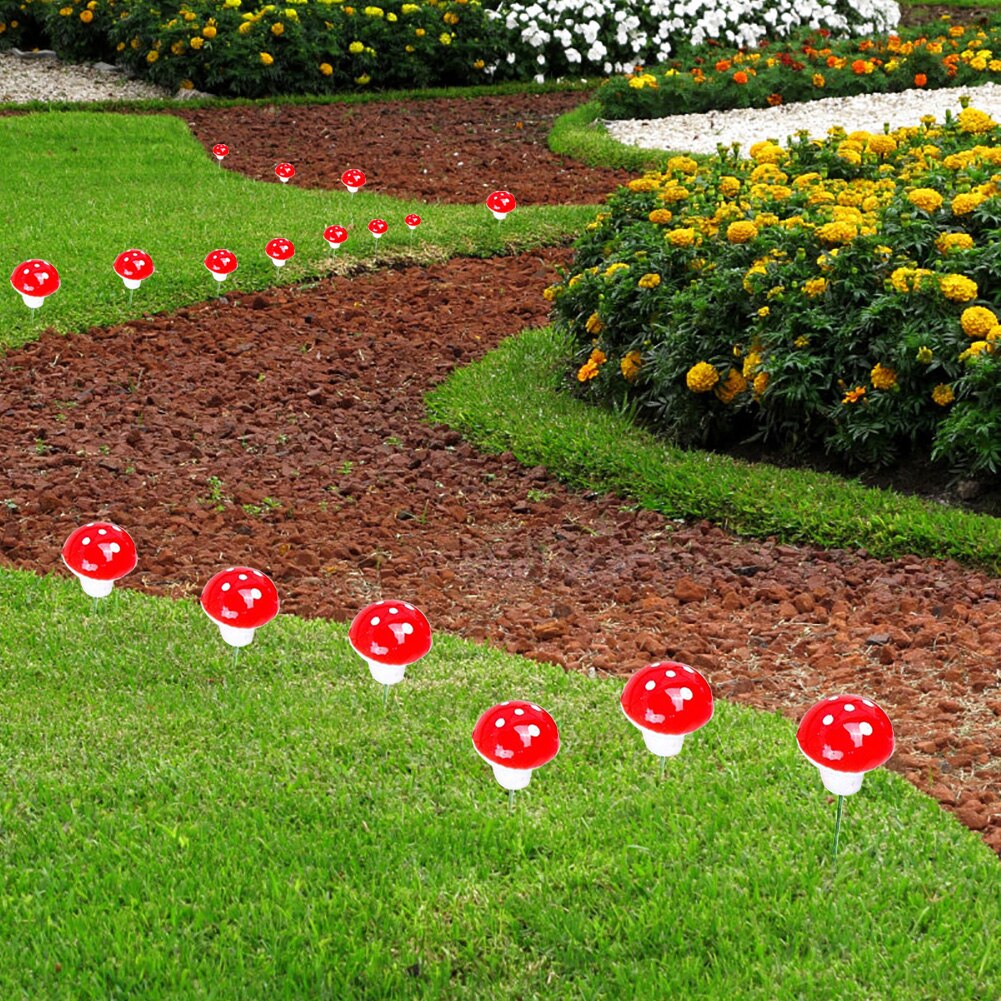 Mini planta de espuma Artificial Hongo de 2cm, 10/50 Uds., Terrario de jardín de hadas miniaturas con decoraciones artesanales de musgo, decoración de resina para bonsái