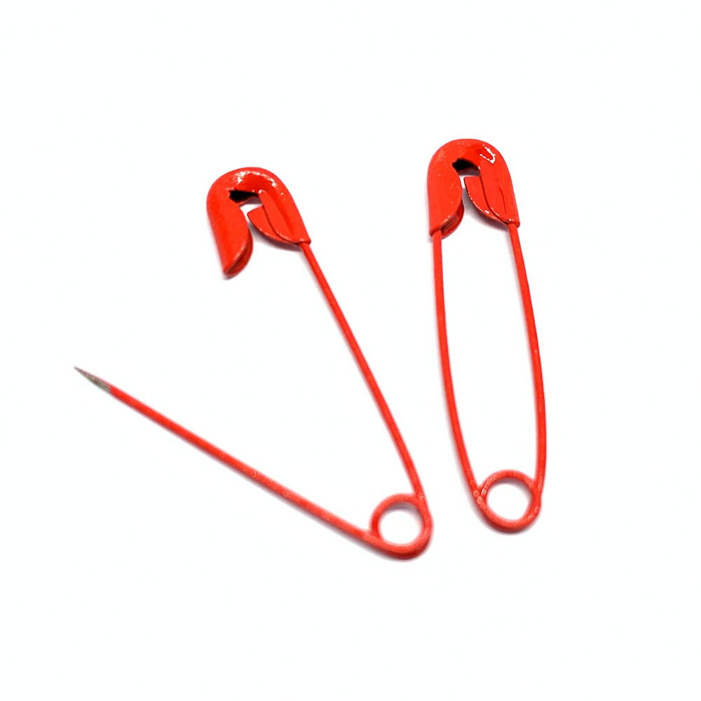 Épingles de sûreté colorées de 30mm, 100 pièces, accessoires de couture, bricolage, aiguilles en acier inoxydable, petite broche, vêtements: red 8