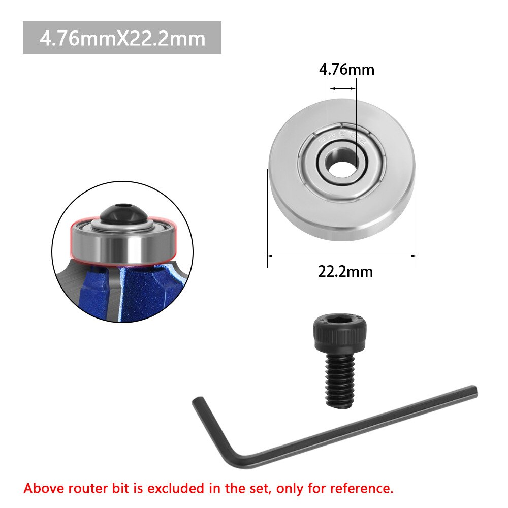 Duurzaam Staal Lagers Accessoires Kit Past Voor Frees Hoofden En Schacht Top Gemonteerd 1/2 3/8 3/4 Lager &amp; Stop ring Set: F