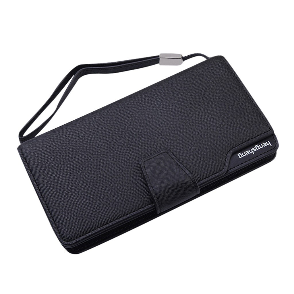 Women's Wallet Folds Casual Pure Color Large-capacity Clutch Soft Multi Wallet For Credit Cards Women #G2: Black