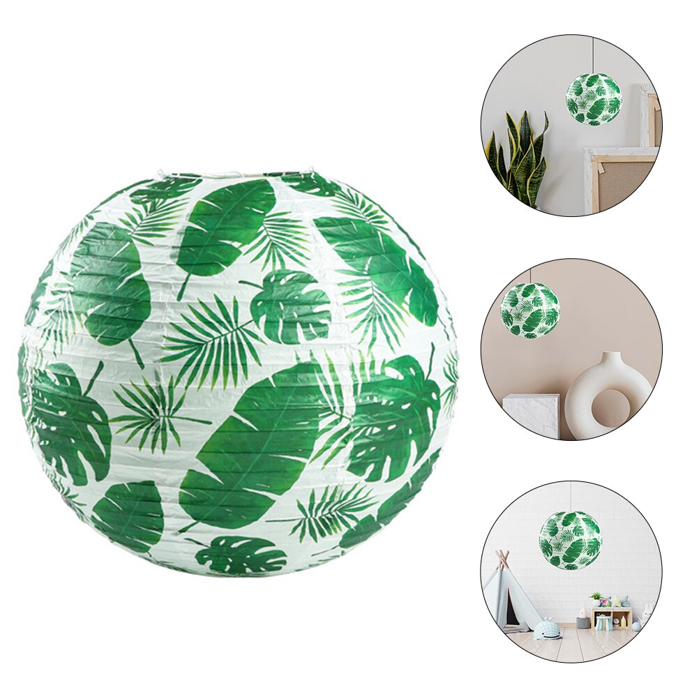 Paper Lantern Lamp Shade Leaves Pattern Lampshade for Ceiling Light Pendant Lamp: Default Title