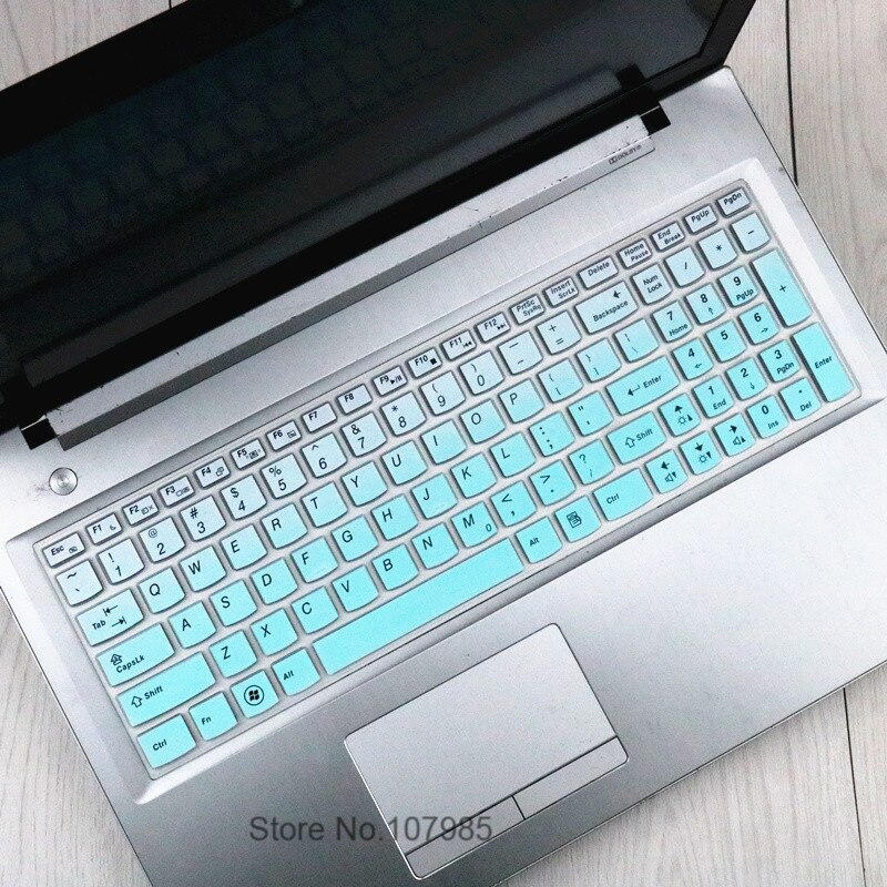 Silicone Keyboard Protector Cover Skin for Lenovo IdeaPad 300-15ISK 300-15 300 15ISK: GradualSkyblue