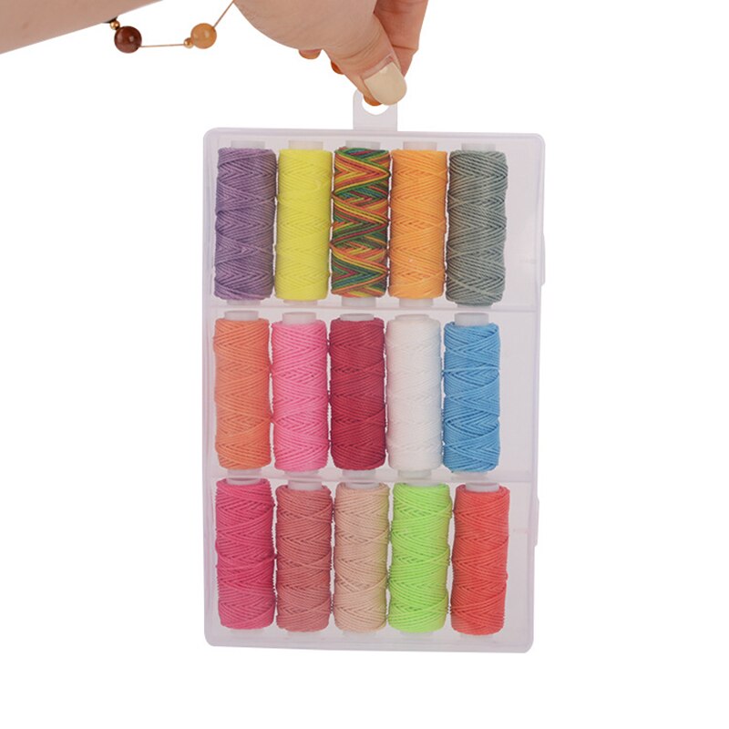 Hilo encerado redondo para cuero, 0,45, 0,8mm, para pulseras artesanales, costura de poliéster, cuerdas recubiertas de cera, accesorios para bricolaje