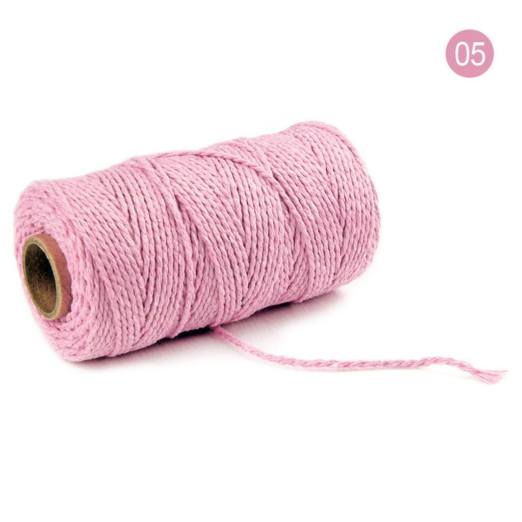 100m Long/100Yard Pure Cotton Twisted Cord Rope Crafts Macrame Artisan String Multicolor Cotton Linen Rope Home Textiles: E