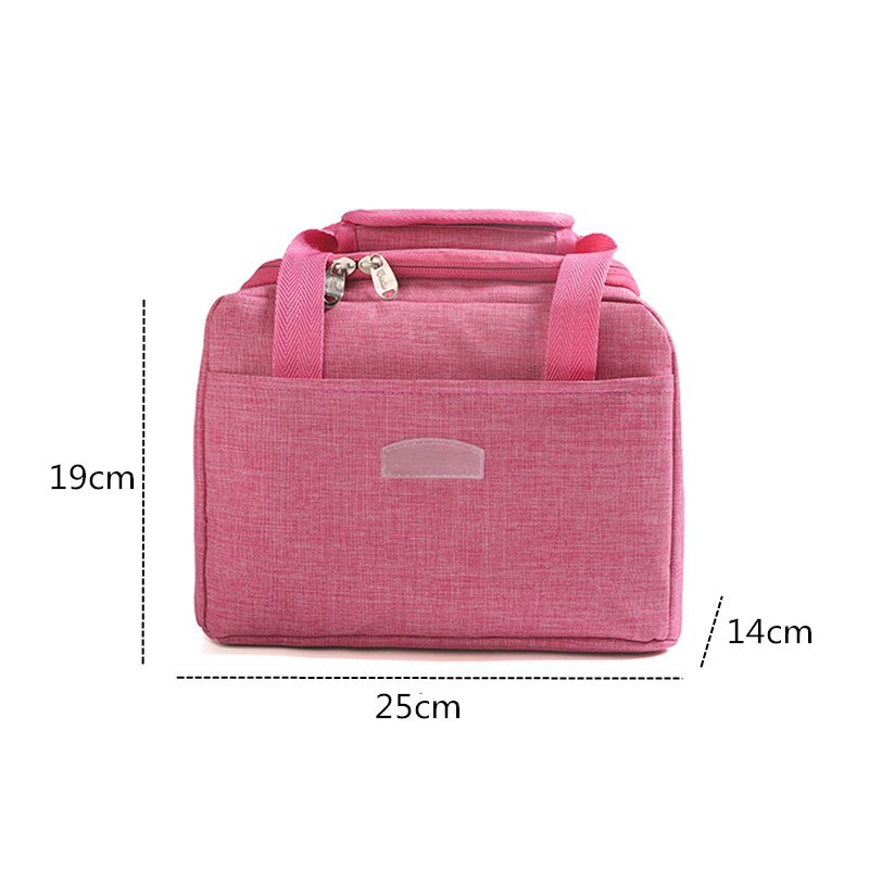 1 Pc Draagbare Grote Lunch Tas Waterdicht Voedsel Picknick Lunch Box Bag Geïsoleerde Vrouwen Koeler Zakken Verse Bento Voedsel Pouch