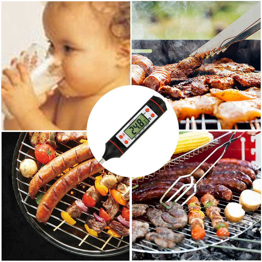 Termometer køkken elektrisk sonde bbq madlavningsværktøj sonde grill kogesensor mini kødovn termometer digitalt madlavningsværktøj