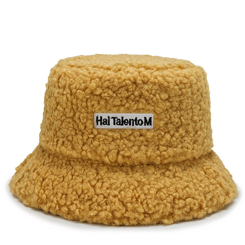 Gorro de pescador de punto de lana de cordero para hombre y mujer, gorro de pescador de lana de cordero, Unisex, a la , informal, para viaje al aire libre, tapa plana: Amarillo