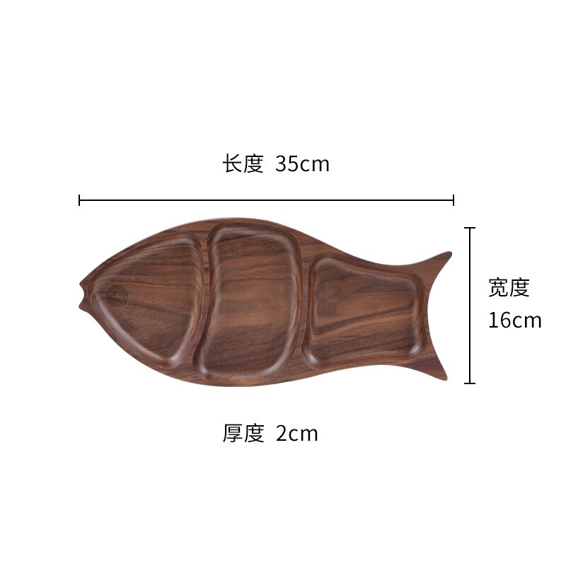 Nordic Stijl Creatieve Houten Board Thuis Snacks/Snoep/Dessert/Fruit Plaat Decoratieve Servies WF9211015: Fish Walnut