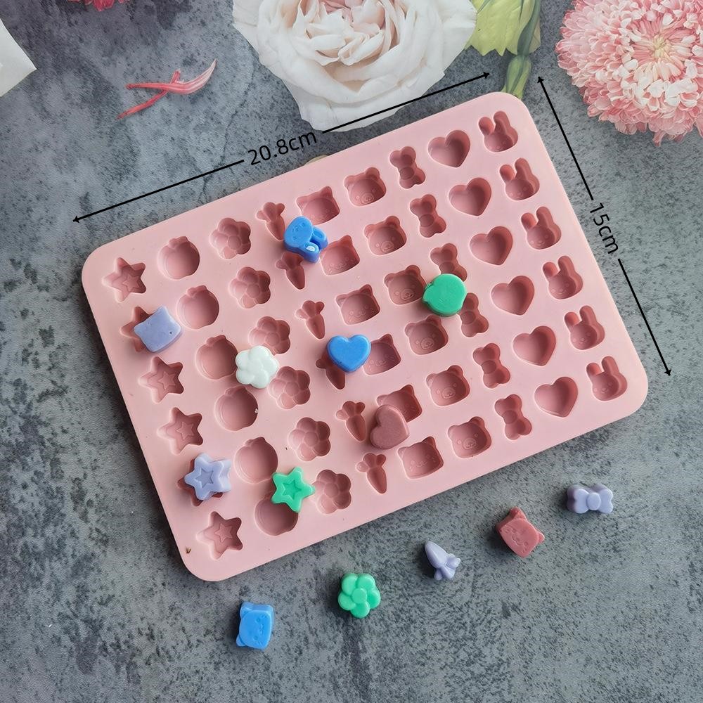 Molde de silicona en forma de corazón pequeño para pasteles, moldes de repostería de Chocolate, decoración para hornear DIY, molde de epoxi de cristal de cubitos de hielo de cocina, 55: Naranja