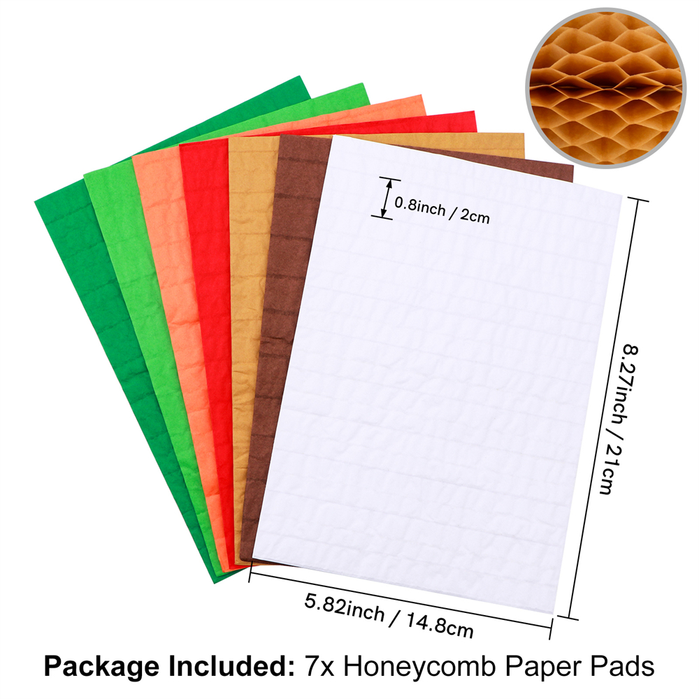 Almohadillas de papel de panal para manualidades 3D DIY y tarjetas emergentes Almohadillas de tejido de panal Colores surtidos para proyectos de manualidades Cumpleaños Añadir diversión: plum