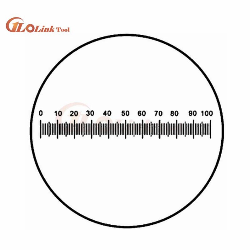 C1 - C7 Optical Glass Microscope Calibration Slides Eyepiece Reticle Ruler Microscope Stage Micrometer for Eyepieces Measurement: C4