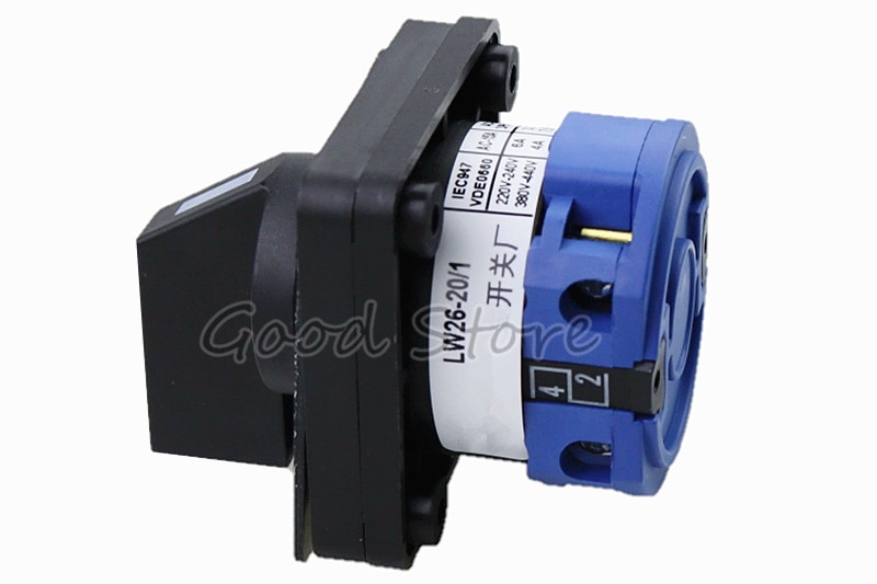 LW26-20/1 ON/OFF 2 position 2 Poles 4 terminals CA-10 440V Ui 660V 20A Rotary Cam Switch