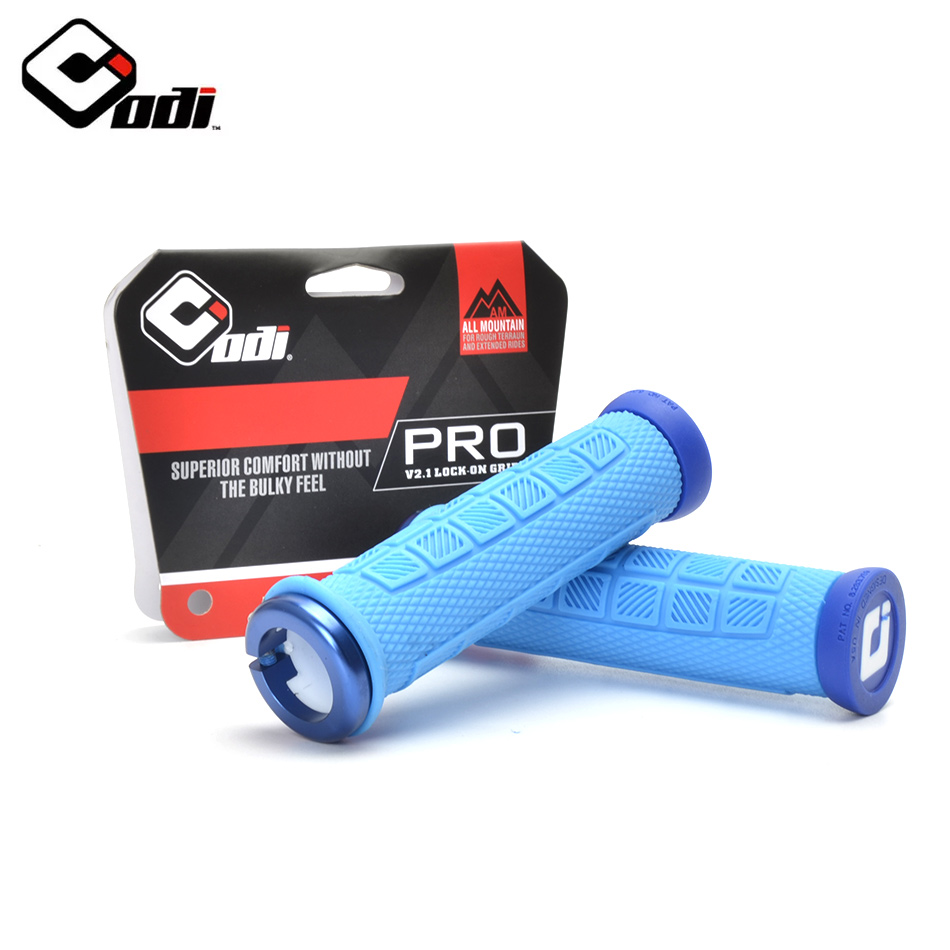 ODI Bicycle Lock on Grips for MTB Mountain Bike Handlebar Cover Alluminium Alloy+Silica Gel Road Bike Grips Bicycle accessories: Navy Blue