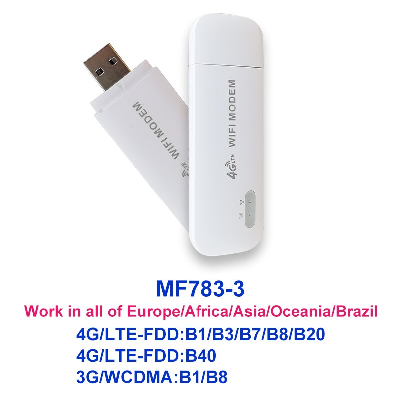 Tianjie 3g wcdma 4g fdd lte usb wifi modem router netværksadapter dongle lomme wifi hotspot wi-fi routere 4g trådløst modem: Mf783-3