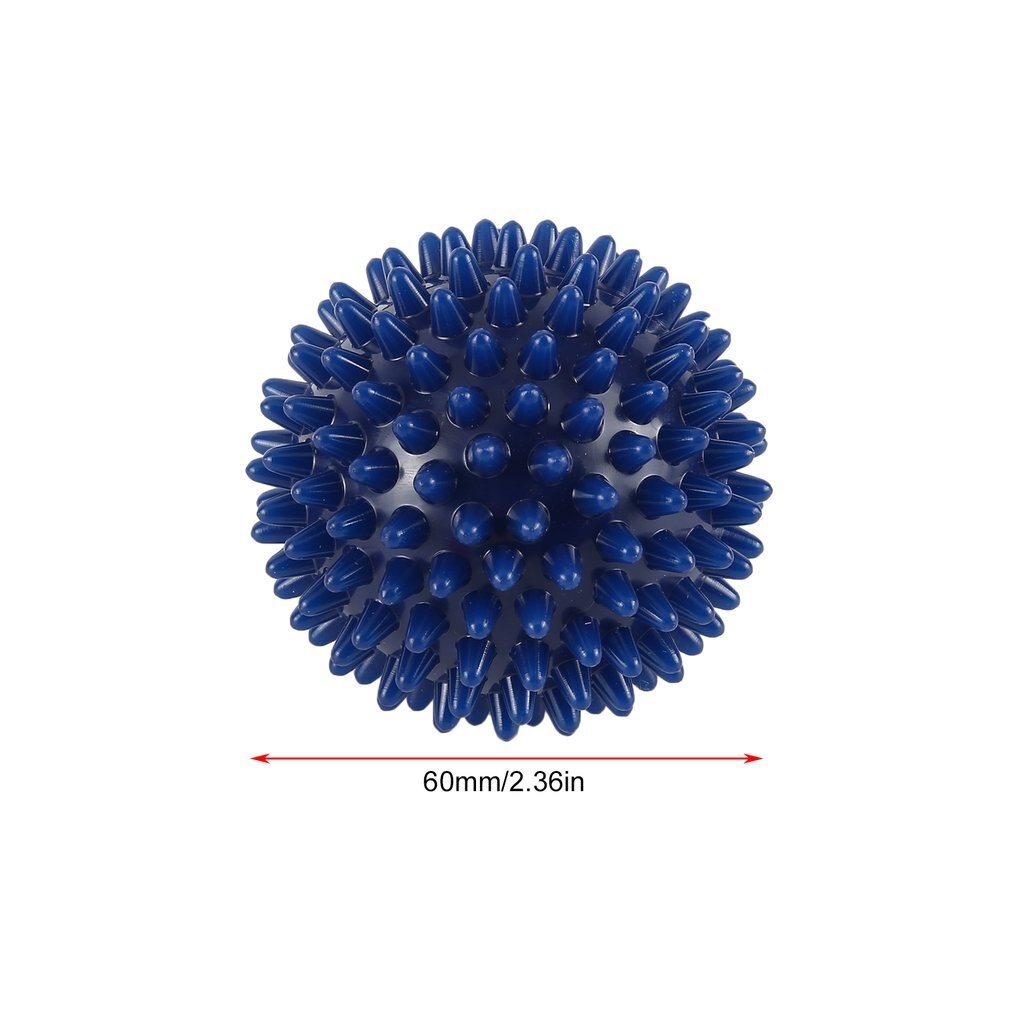 Durable PVC Spiky Massage Ball Trigger Point Sport Fitness Hand Foot Pain Relief Plantar Fasciitis Reliever Hedgehog 6/8cm Balls: 6CM Blue