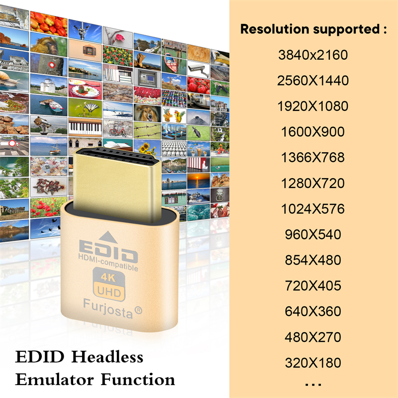 HDMI Dummy Plug | Headless Ghost Display Emulator with DDC/EDID|1080p@60Hz/2K 144Hz/4K@60Hz|Windows/Mac/Linux PC Desktop Support