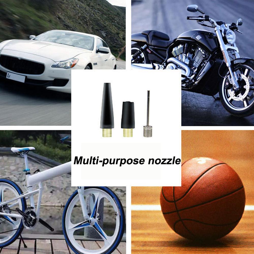 Portable Air Compressor Electric Auto Car Bike Tire Inflator Pump 12V Lighting Safety Hammer Test Tire Pressure Tool Accessory