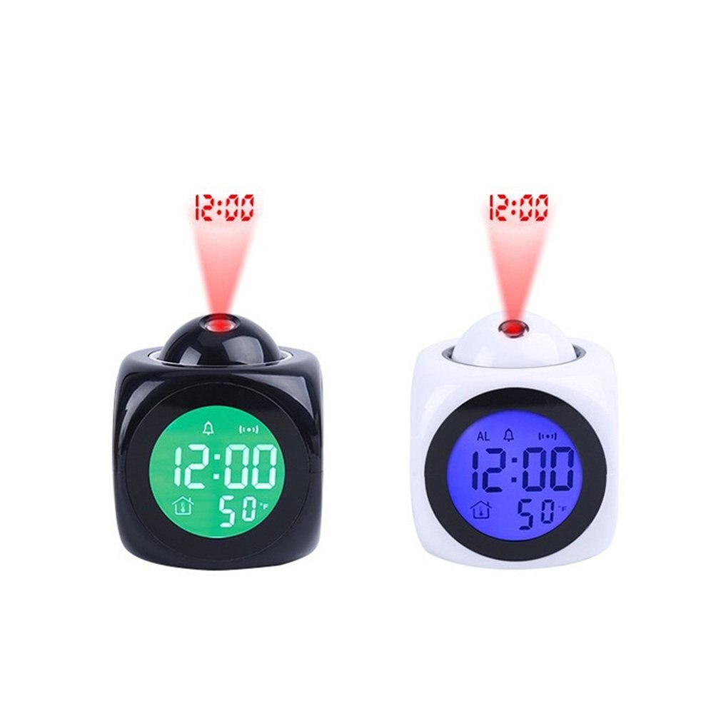 Multifunctional Projection Report Clock Led Lamp Projection Alarm Clock Voice Report Clock Projection Clock