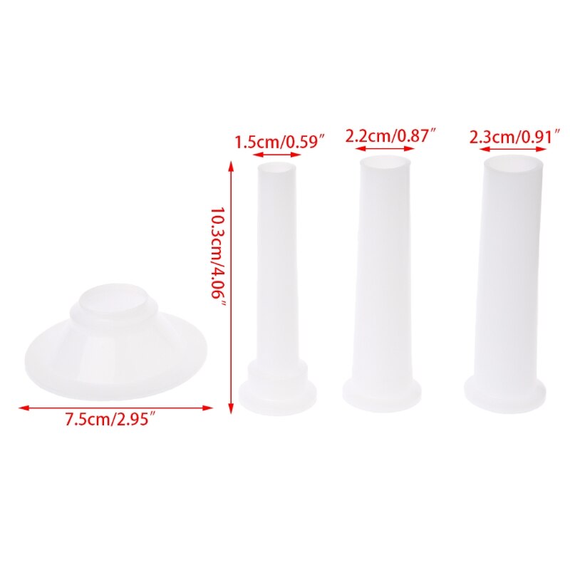 En plastique #32 taille hachoir à viande saucisse bourrage Tube corne entonnoir pour remplir la viande directe: 46