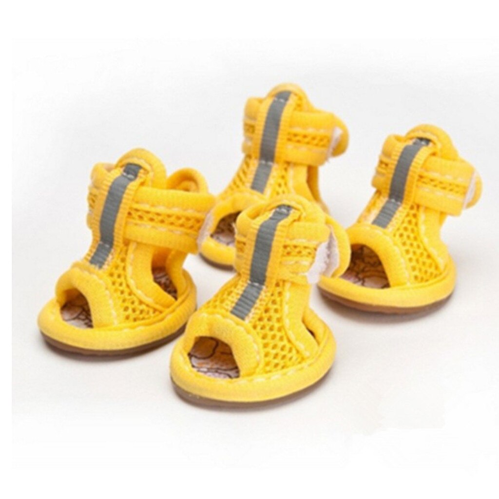 Dog Summer Shoes Breathable Mesh Shoes Dog Sandals Prevent Feet Anti-slip Shoes For Small Dog Puppies Footwear: D / XL