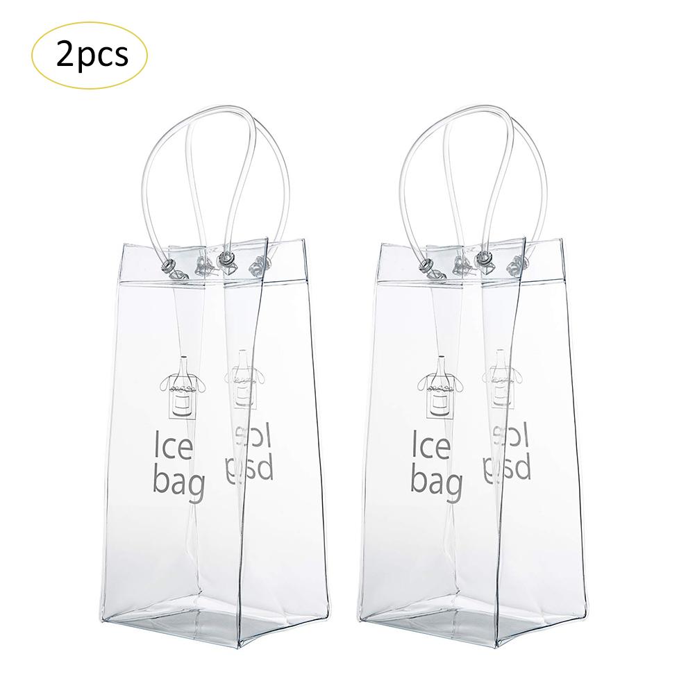 2Pcs Portable Wine Bottle Champagne Ice Bag Drink Bottle Chilling Cooler Freezer Bag Beer Cooling Holder Carrier Ice-cold Tools: Default Title