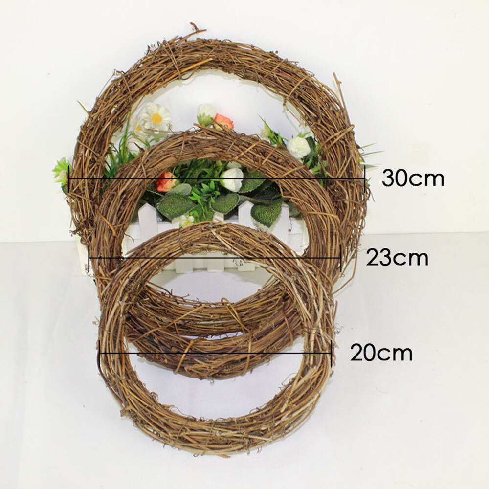 Corona de mimbre de ramas secas naturales para de Festival, decoración de pascua artesanal, guirnalda, decoración de boda, suministros para colgar en la pared # A