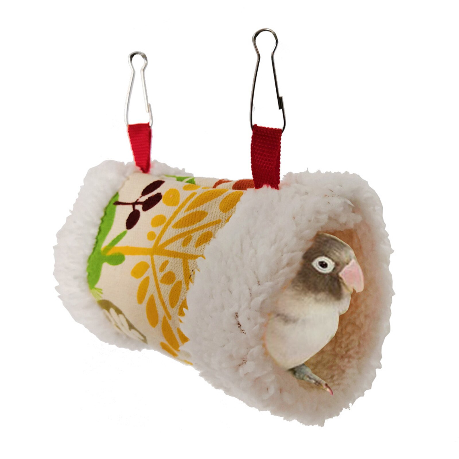 Square Bird Parrot Nest Soft Plush Bird Parrot Hammock Warm Hanging Bed For Pet Cave Cage Hut Tent Toy House for Small Animals