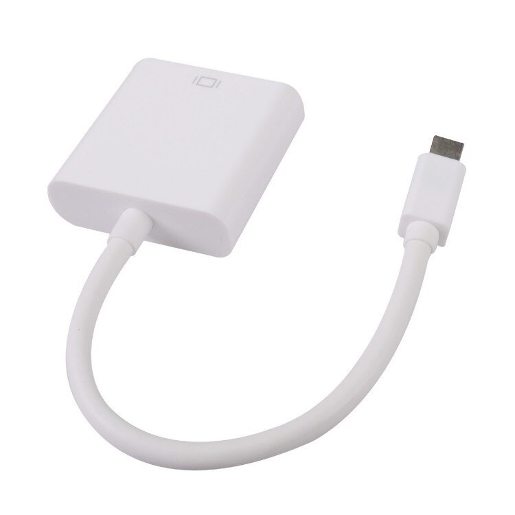 Mini DP To VGA Adapter Cable Mini Displayport Thunderbolt To VGA D-Sub Converter 1080P Cables For Macbook Pro Air iMac Mac Mini: White