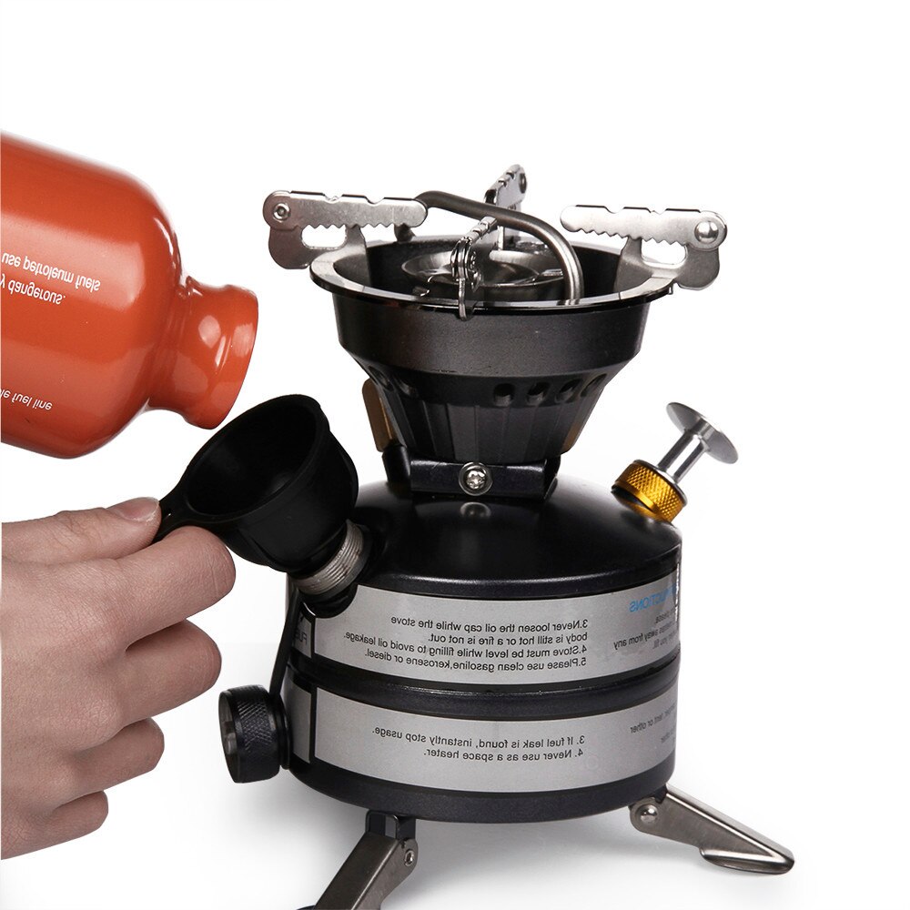 Quemadores de aceite para cocina de queroseno de gasolina portátiles, Mini estufa de Camping de combustible líquido para exteriores