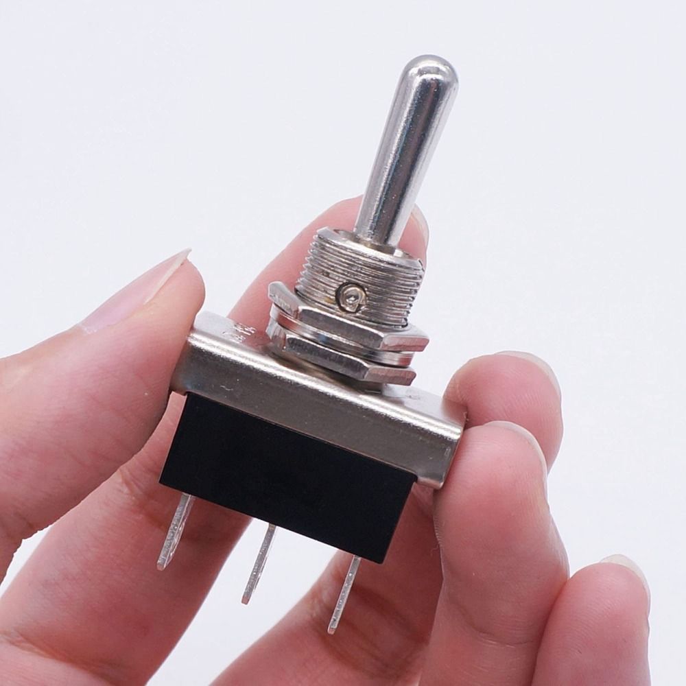 Schakelaars Onderdelen Tuimelschakelaar 3-pins 3 posities 12 VDC 25 A Tuimelschakelaar AAN/UIT/AAN Waterdichte dop Momentele aan/uit-knopschakelaar