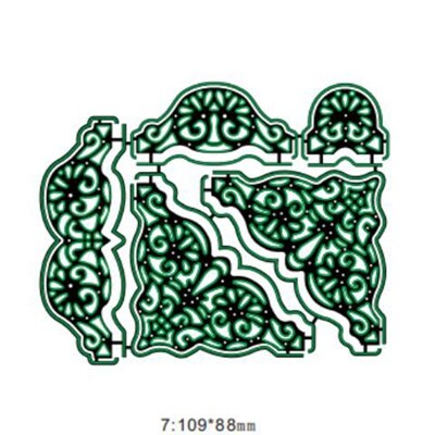 Mixed Lace Edge Border Frame Metal Cutting Dies Stencils For DIY Scrapbooking Decoration Embossing Card Craft Die Cut: H2071