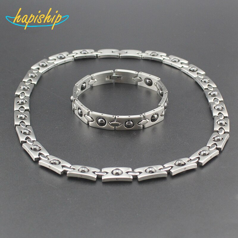 Hapiship mannen/vrouwen energie 316l roestvrijstalen therapie ketting/armband verjaardag  tg23-9