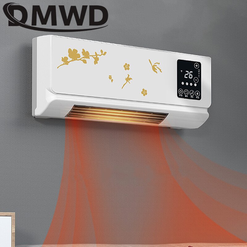 DMWD Electric Heater Fan Bathroom Hanging Warm Air Blower Radiator Wall-Mounted Remote Control Thermal Heating Warmer 2000W
