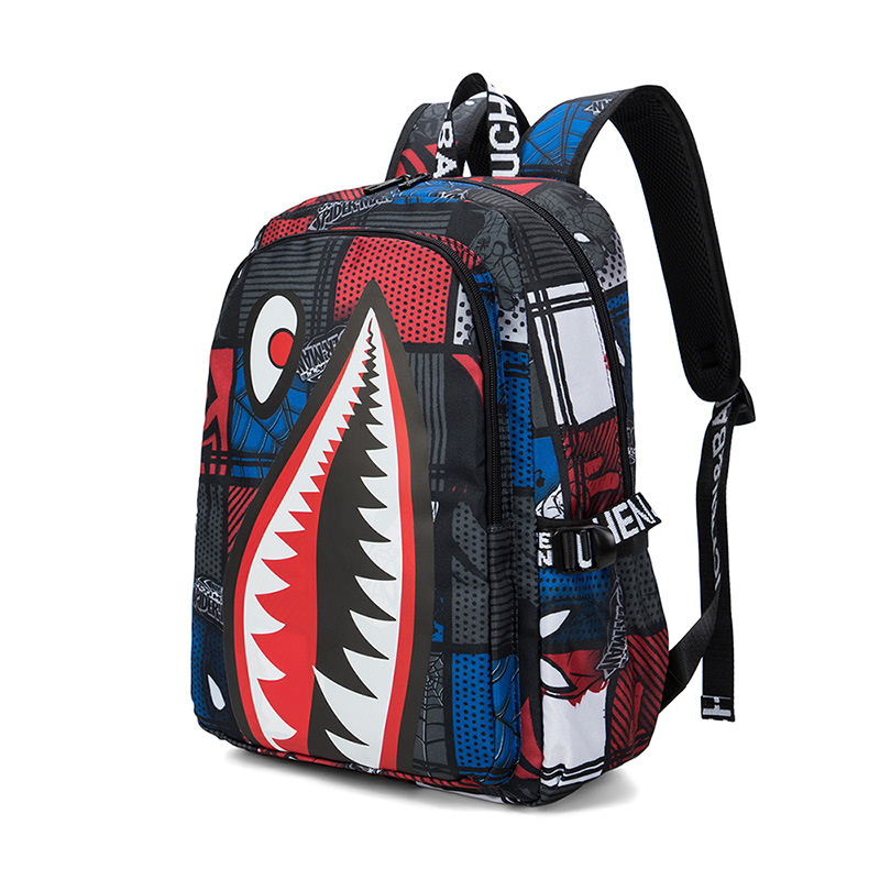 Camo Bookbag for Middle Shark Backpack Boys for Kids School Bags Travel Back Pack: Beige