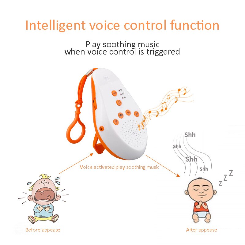 Skrivbar hvid støj maskine baby mini musik søvn instrument søvn musik typer for at forbedre søvn søvn