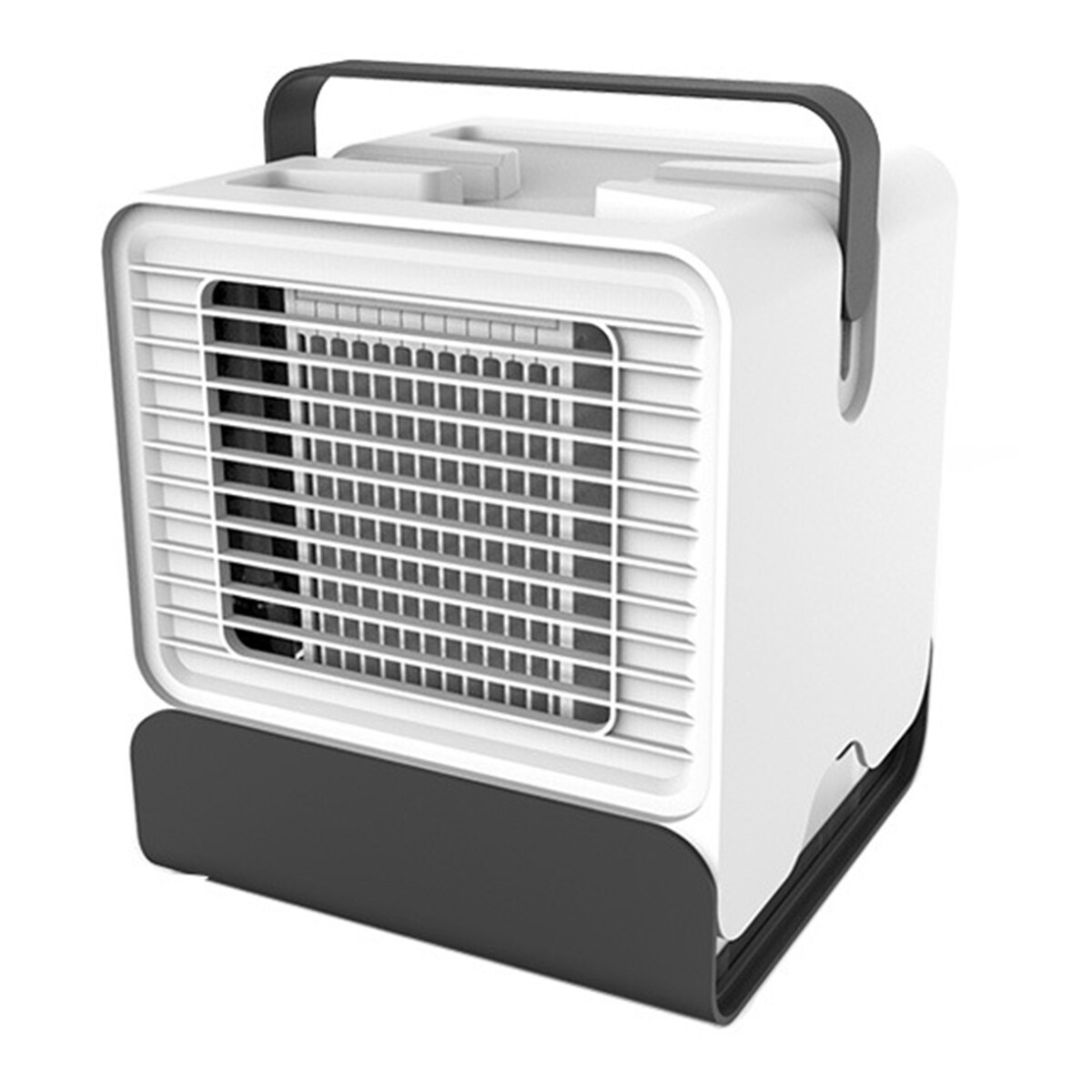 Usb mini bærbart klimaanlæg let luftkøler ventilator desktop plads køler personligt rum luftkøler ventilator til værelses hjemmefans: Hvid