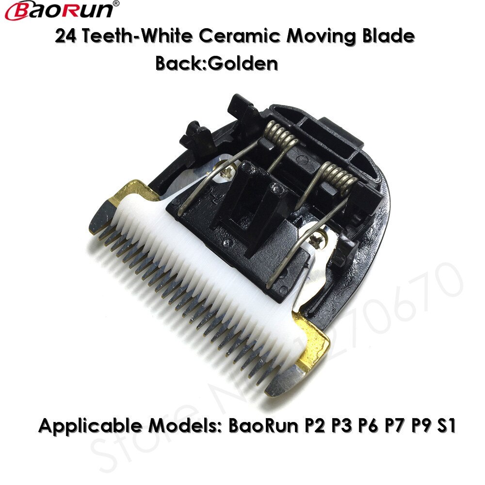BaoRun-cuchillas de repuesto originales para cortadora de pelo de perro, cuchillas de corte de cerámica para P2, P3, P6, P7, P9, S1, 24, 33 dientes opcionales: green
