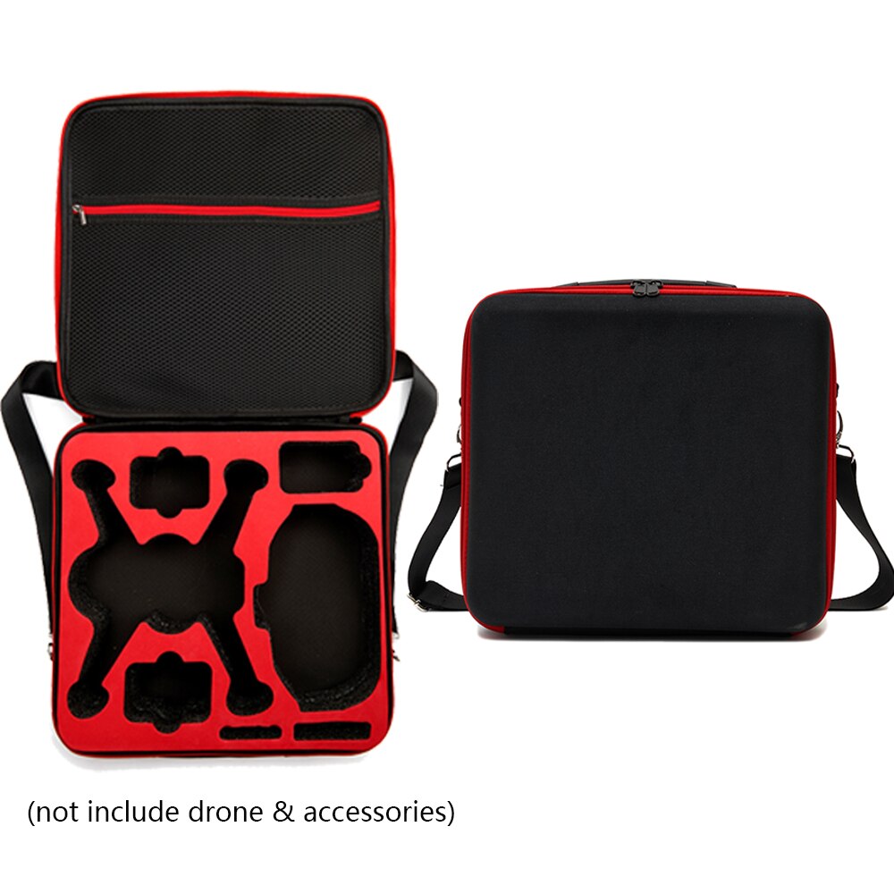 Drone Tas Voor Dji Fpv/Googles V2 Opslag Water Proof Hard Doos Draagbare Geval Handtas Schouder Accessoires Handvat: Red Inner