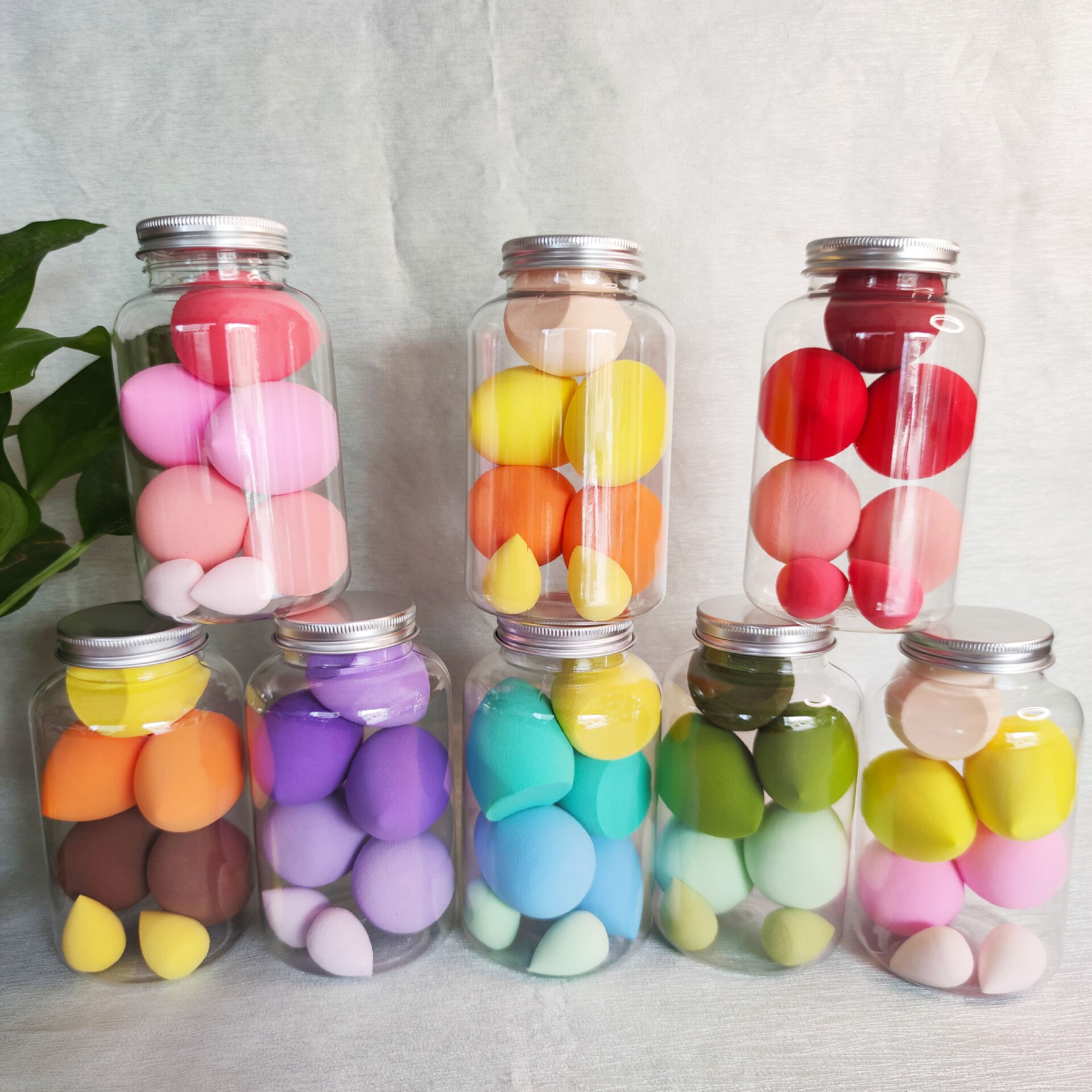 5/7Pcs Beauty Egg Set Gourd Water Puff Makeup Puff Set Colorful Cushion Cosmestic Sponge Egg Tool Wet and Dry Use Makeup
